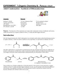 Aldol Condensation - Synthesis of Dibenzalacetone