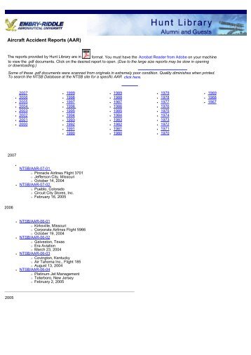 Aircraft Accident Reports - Leonardo