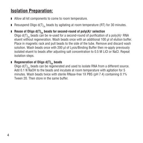 manual Magnetic mRNA Isolation Kit S1550S