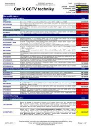 CenÃ­k CCTV techniky - Eurosat CS