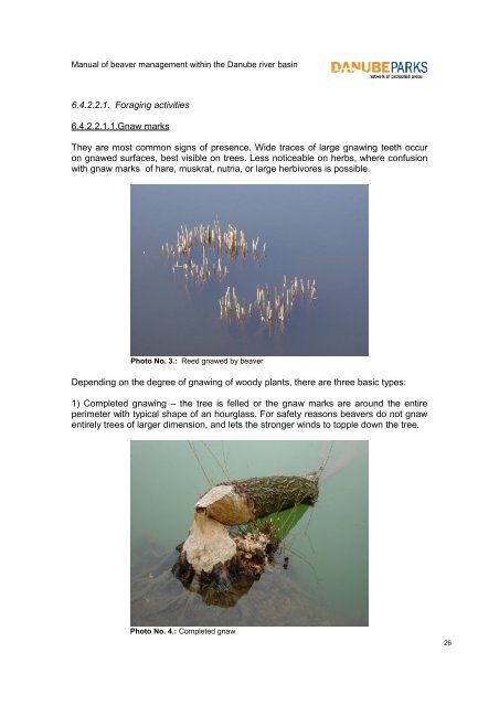 Manual of beaver management within the ... - DANUBEPARKS