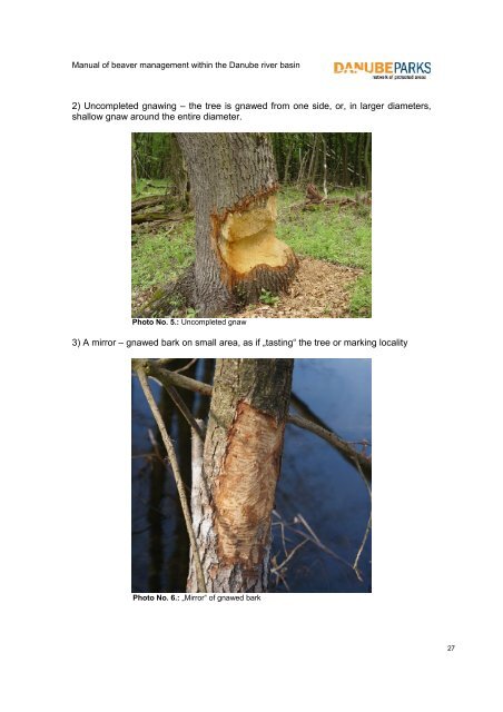 Manual of beaver management within the ... - DANUBEPARKS