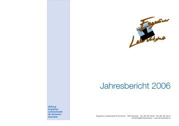 2006 JB LWS.indd - Engadiner Lehrwerkstatt für Schreiner