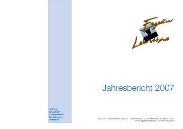 Jahresrückblick 2007 - Engadiner Lehrwerkstatt für Schreiner