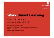 Challenges in Work Based Learning