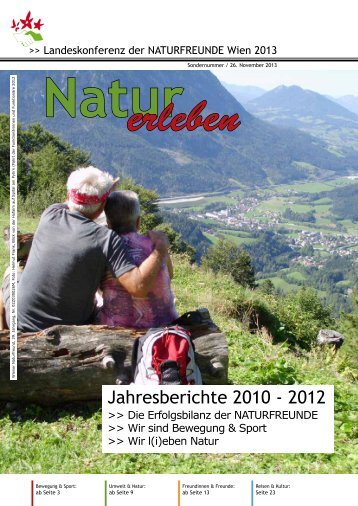 Jahresberichte 2010 - 2012 - Naturfreunde Wien