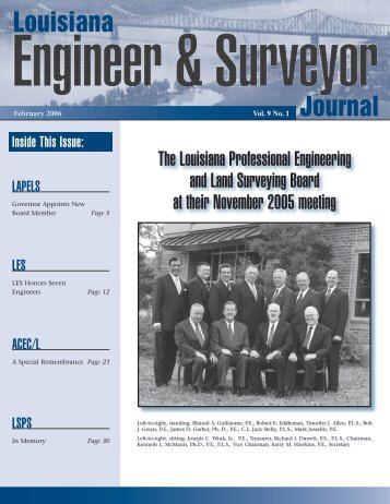 Louisiana Journal - Louisiana Professional Engineering and Land ...