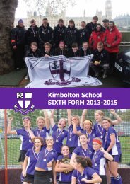 Sixth Form Prospectus - Kimbolton School