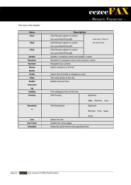 eezeeFAX User Manual as PDF-File