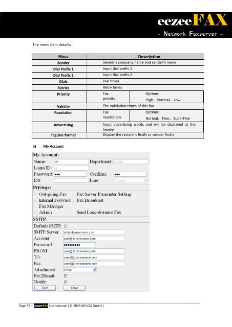 eezeeFAX User Manual as PDF-File