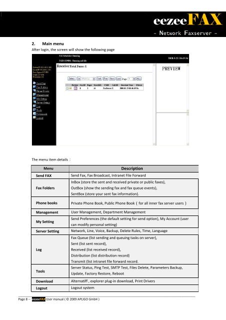 eezeeFAX User Manual as PDF-File