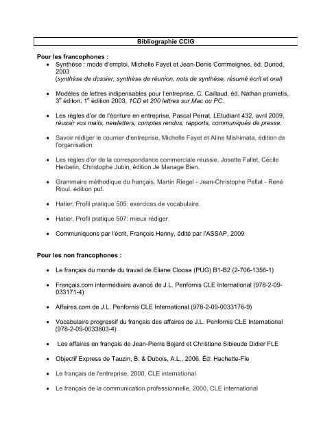 Bibliographie et sitographie  Ifage