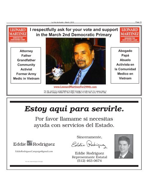 La Voz de Austin March 2010 inter.pdf - La Voz Newspapers