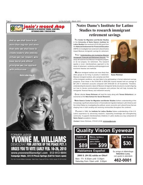 La Voz de Austin March 2010 inter.pdf - La Voz Newspapers