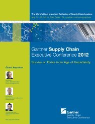 Gartner Supply Chain Executive Conference 2012