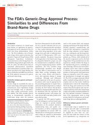 The FDA's Generic-Drug Approval Process