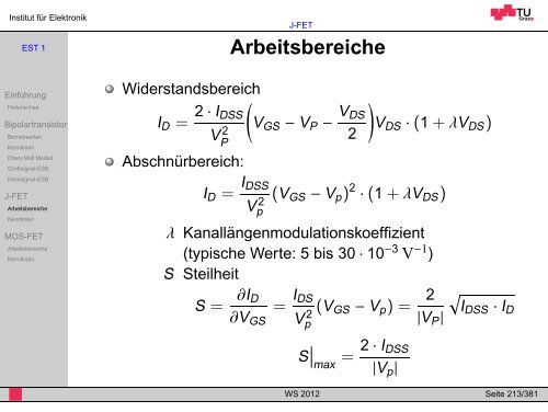 WS 2012 - Institut für Elektronik