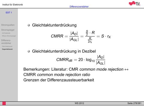 WS 2012 - Institut für Elektronik