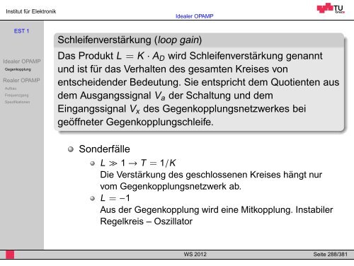 WS 2012 - Institut für Elektronik