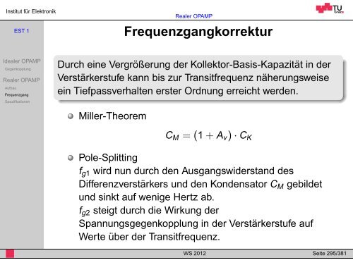 WS 2012 - Institut für Elektronik