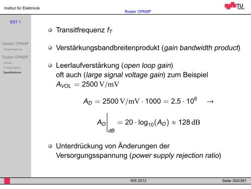 WS 2012 - Institut für Elektronik