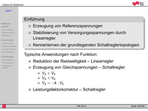 WS 2012 - Institut für Elektronik