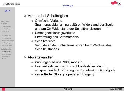 WS 2012 - Institut für Elektronik