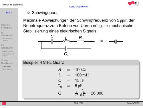 WS 2012 - Institut für Elektronik