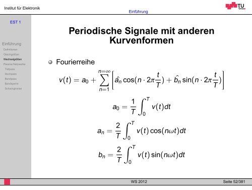 WS 2012 - Institut für Elektronik