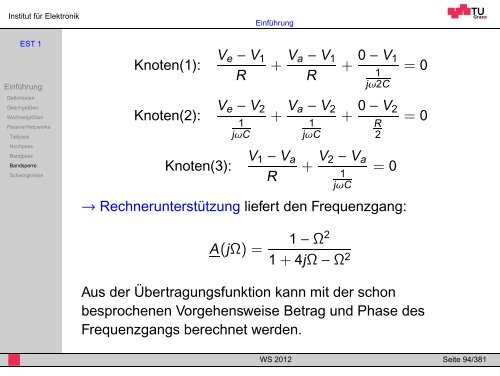 WS 2012 - Institut für Elektronik