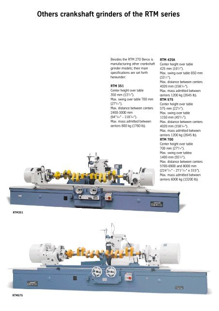 RTM 270/B - Berco S.p.A