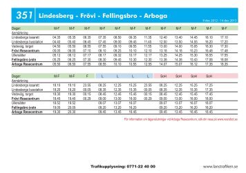 351 Lindesberg - Frövi - Fellingsbro - Arboga