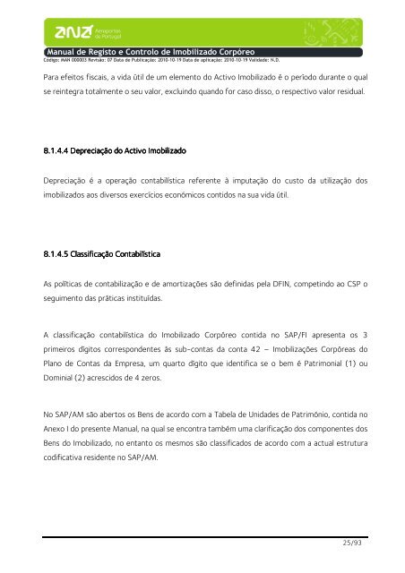 Manual de Registo e Controlo de Imobilizado CorpÃ³reo - ANA ...