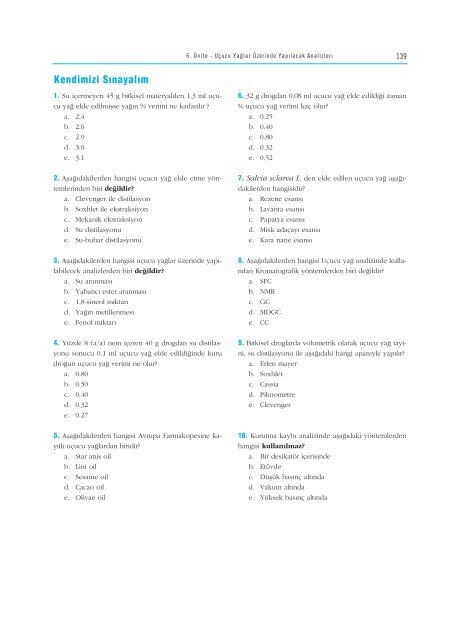 â¹Ã§indekiler - Anadolu Ãniversitesi