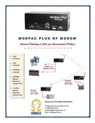 Modpac Plus RF Modem - Omega Communications Ltd.