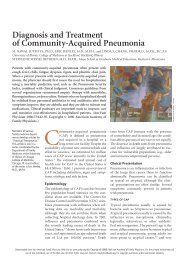 Diagnosis and Treatment of Community-Acquired Pneumonia