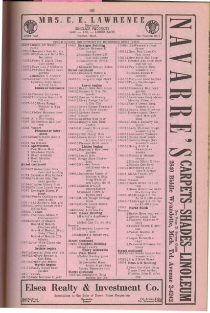 To view the 1953 R. L. Polk Directory by Street and Address.