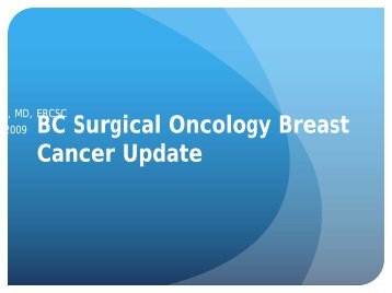 Breast Reconstruction - BC Cancer Agency