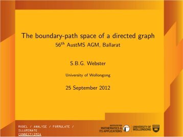 The boundary-path space of a directed graph - 56th ... - CARMA
