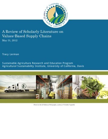 A Review of Scholarly Literature on Values-Based ... - UC SAREP