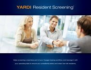 YARDI Resident Screening™ - Yardi Systems UK
