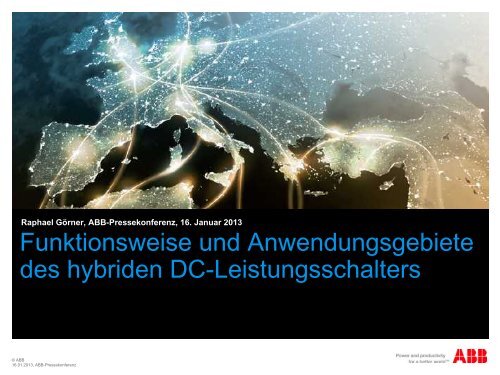 Erster Gleichstrom-Leistungsschalter (PDF, 1,3 MB) - ABB