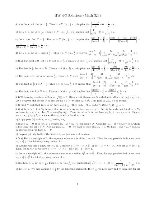 HW #3 Solutions (Math 323)