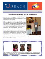 Project REACH Student of the Year Award Winner Joyce Martinez