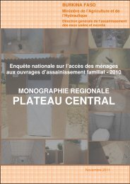 PLATEAU CENTRAL - Portail du secteur de l'eau au Burkina Faso