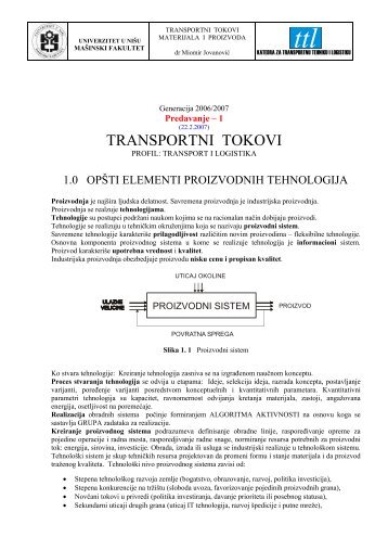 PREDAVANJE TM - 1-2.pdf - Katedra za transportnu tehniku i logistiku