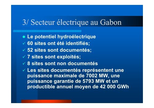Situation énergétique au Gabon - RIAED
