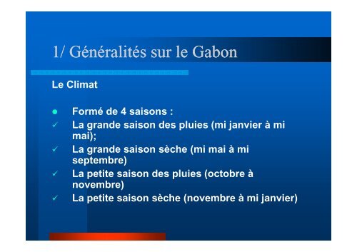 Situation énergétique au Gabon - RIAED