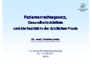 Dr. med. Günther Jonitz - Medizinrechts-Beratungsnetz