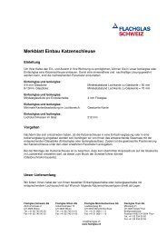 Merkblatt Einbau Katzenschleuse (PDF 215 KB) - Flachglas Schweiz